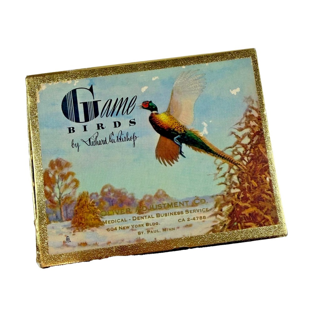 Richard Bishop Game Birds Playing Cards 2 Decks Ducks Hunting‎ Sealed Stamp VTG